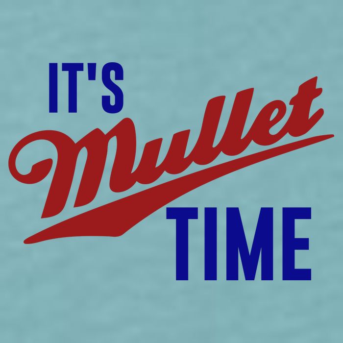 It’s Mullet Time, Funny Redneck Mullet Sueded Cloud Jersey T-Shirt