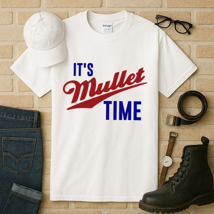It’s Mullet Time, Funny Redneck Mullet Tall T-Shirt