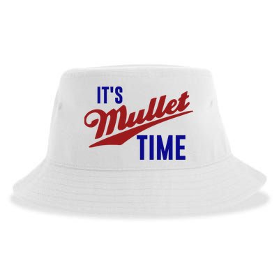 It’s Mullet Time, Funny Redneck Mullet Sustainable Bucket Hat