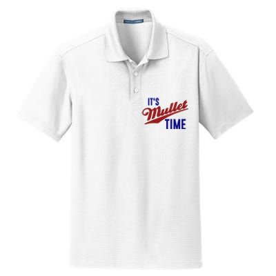 It’s Mullet Time, Funny Redneck Mullet Dry Zone Grid Polo