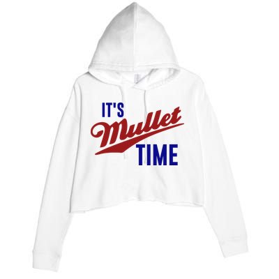 It’s Mullet Time, Funny Redneck Mullet Crop Fleece Hoodie