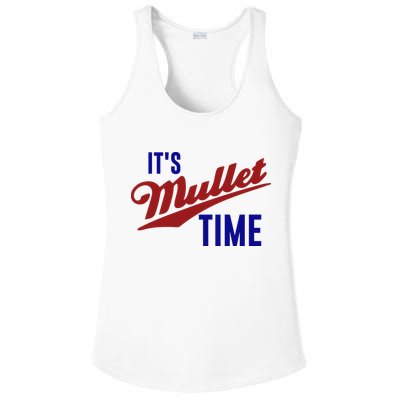 It’s Mullet Time, Funny Redneck Mullet Ladies PosiCharge Competitor Racerback Tank