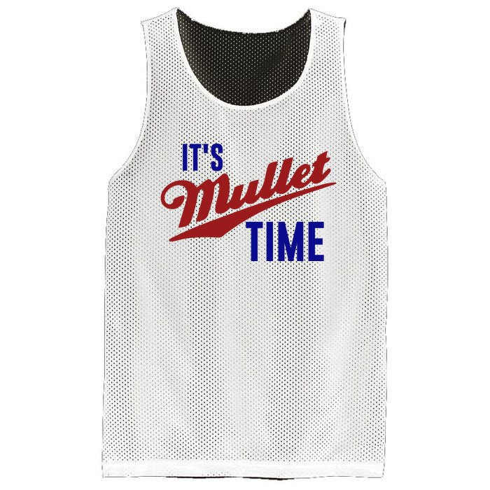 It’s Mullet Time, Funny Redneck Mullet Mesh Reversible Basketball Jersey Tank