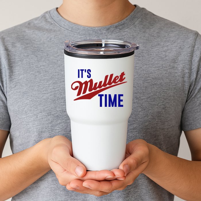 It’s Mullet Time, Funny Redneck Mullet Tumbler