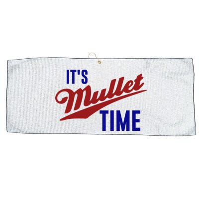 It’s Mullet Time, Funny Redneck Mullet Large Microfiber Waffle Golf Towel