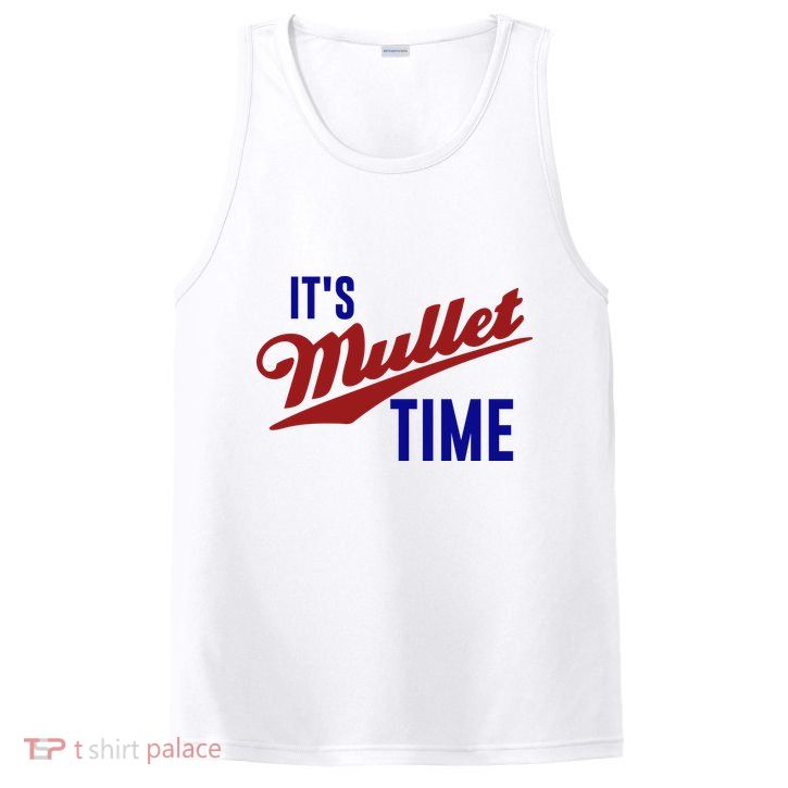 It’s Mullet Time, Funny Redneck Mullet PosiCharge Competitor Tank
