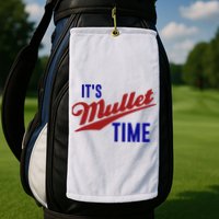 It’s Mullet Time, Funny Redneck Mullet Golf Towel