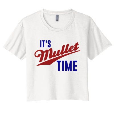 It’s Mullet Time, Funny Redneck Mullet Crop Top