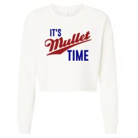 It’s Mullet Time, Funny Redneck Mullet Cropped Pullover Crew