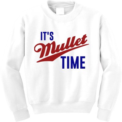 It’s Mullet Time, Funny Redneck Mullet Kids Sweatshirt