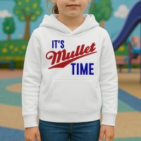 It’s Mullet Time, Funny Redneck Mullet Kids Hoodie