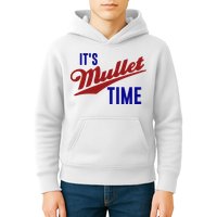 It’s Mullet Time, Funny Redneck Mullet Kids Hoodie