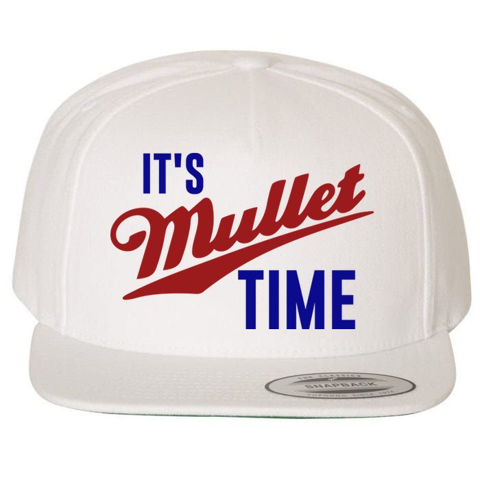 It’s Mullet Time, Funny Redneck Mullet Wool Snapback Cap