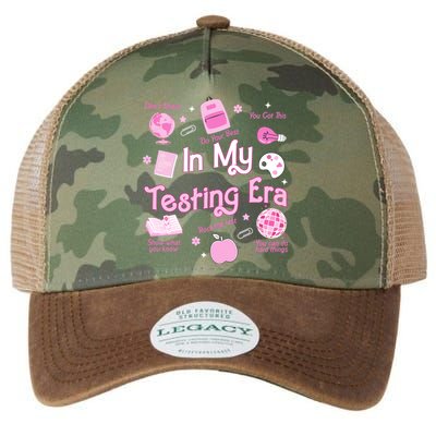 In My Testing Era Teachers Student Rock Testing Day Legacy Tie Dye Trucker Hat