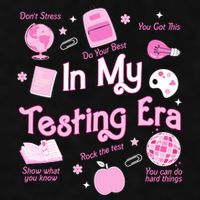 In My Testing Era Teachers Student Rock Testing Day Ladies PosiCharge Tri-Blend Wicking Tank