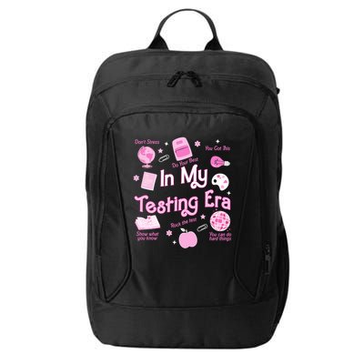 In My Testing Era Teachers Student Rock Testing Day City Backpack