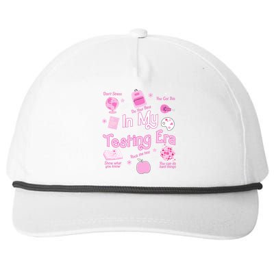 In My Testing Era Teachers Student Rock Testing Day Snapback Five-Panel Rope Hat