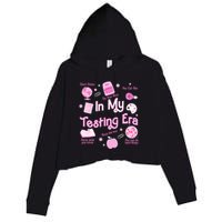 In My Testing Era Teachers Student Rock Testing Day Crop Fleece Hoodie
