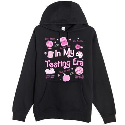 In My Testing Era Teachers Student Rock Testing Day Premium Pullover Hoodie