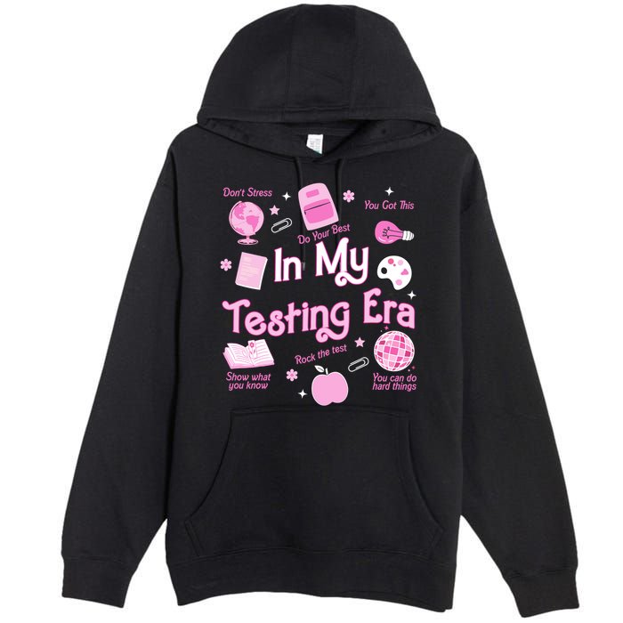 In My Testing Era Teachers Student Rock Testing Day Premium Pullover Hoodie