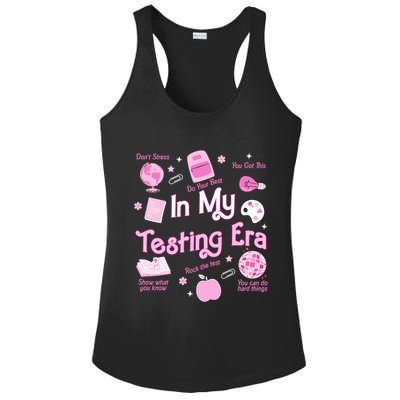 In My Testing Era Teachers Student Rock Testing Day Ladies PosiCharge Competitor Racerback Tank