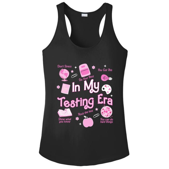 In My Testing Era Teachers Student Rock Testing Day Ladies PosiCharge Competitor Racerback Tank
