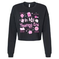 In My Testing Era Teachers Student Rock Testing Day Cropped Pullover Crew
