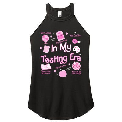 In My Testing Era Teachers Student Rock Testing Day Women's Perfect Tri Rocker Tank