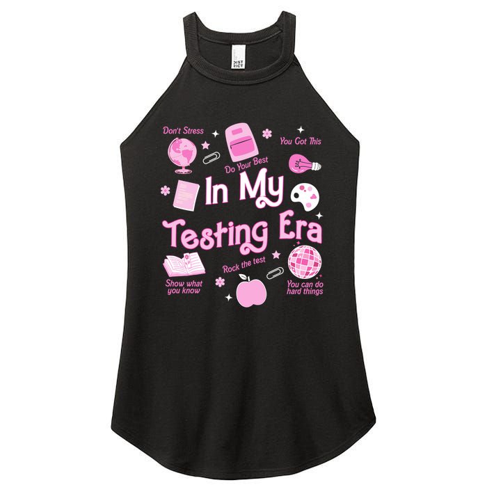 In My Testing Era Teachers Student Rock Testing Day Women's Perfect Tri Rocker Tank