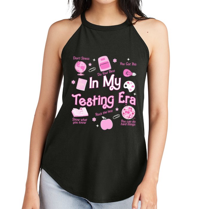 In My Testing Era Teachers Student Rock Testing Day Women's Perfect Tri Rocker Tank