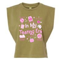 In My Testing Era Teachers Student Rock Testing Day Garment-Dyed Women's Muscle Tee