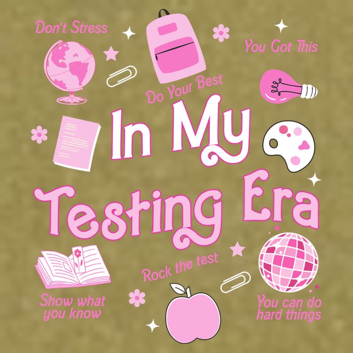 In My Testing Era Teachers Student Rock Testing Day Garment-Dyed Women's Muscle Tee