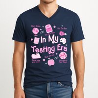 In My Testing Era Teachers Student Rock Testing Day V-Neck T-Shirt