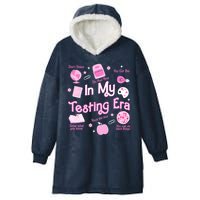 In My Testing Era Teachers Student Rock Testing Day Hooded Wearable Blanket