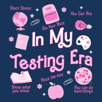 In My Testing Era Teachers Student Rock Testing Day Drawstring Bag