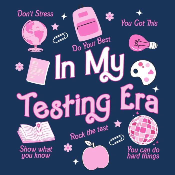 In My Testing Era Teachers Student Rock Testing Day Drawstring Bag