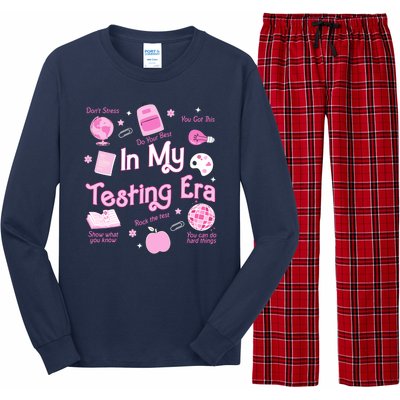 In My Testing Era Teachers Student Rock Testing Day Long Sleeve Pajama Set