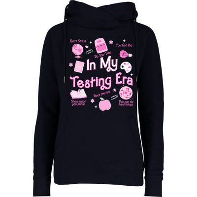 In My Testing Era Teachers Student Rock Testing Day Womens Funnel Neck Pullover Hood