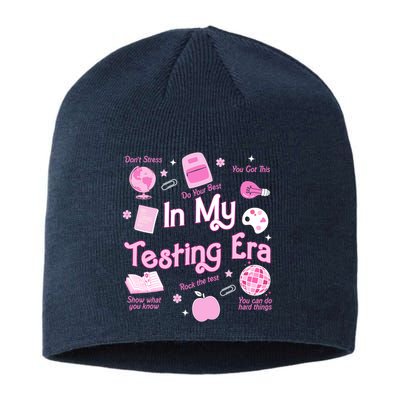 In My Testing Era Teachers Student Rock Testing Day Sustainable Beanie