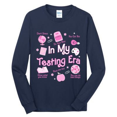 In My Testing Era Teachers Student Rock Testing Day Tall Long Sleeve T-Shirt