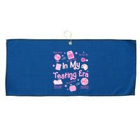 In My Testing Era Teachers Student Rock Testing Day Large Microfiber Waffle Golf Towel