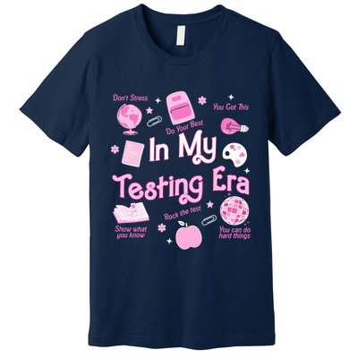 In My Testing Era Teachers Student Rock Testing Day Premium T-Shirt