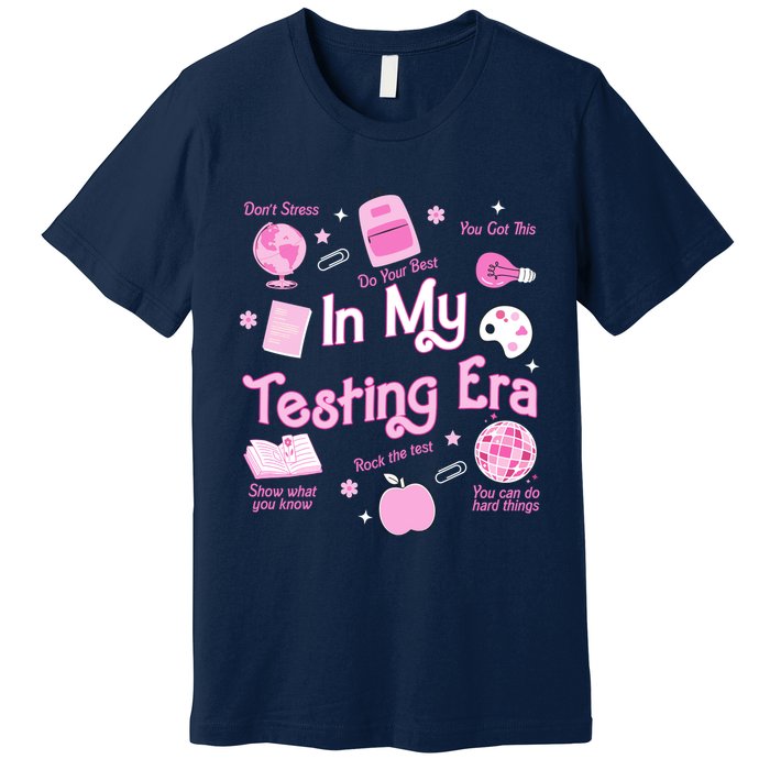 In My Testing Era Teachers Student Rock Testing Day Premium T-Shirt