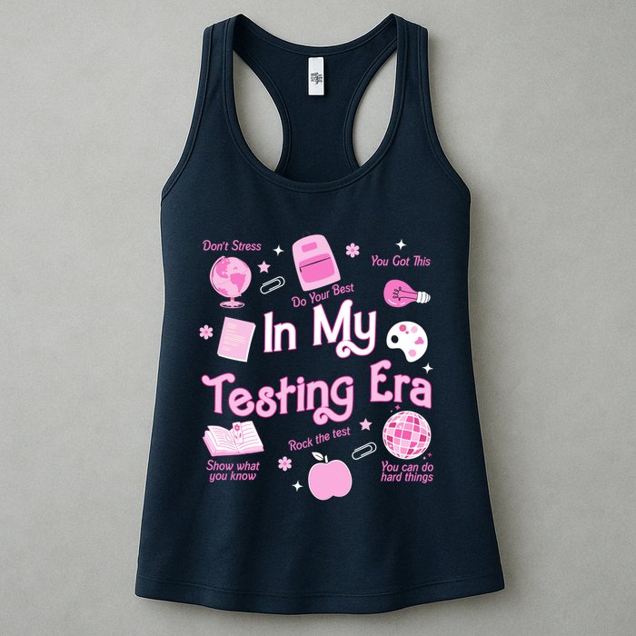In My Testing Era Teachers Student Rock Testing Day Womens Tank Top