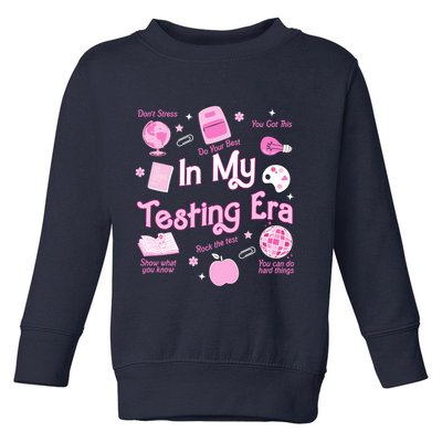 In My Testing Era Teachers Student Rock Testing Day Toddler Sweatshirt