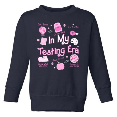 In My Testing Era Teachers Student Rock Testing Day Toddler Sweatshirt