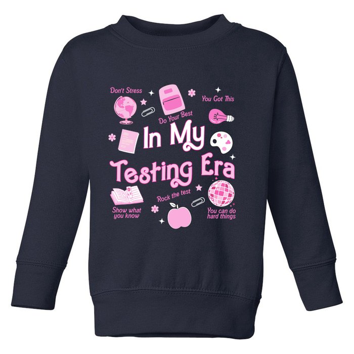 In My Testing Era Teachers Student Rock Testing Day Toddler Sweatshirt