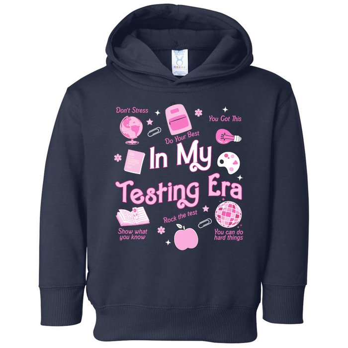 In My Testing Era Teachers Student Rock Testing Day Toddler Hoodie