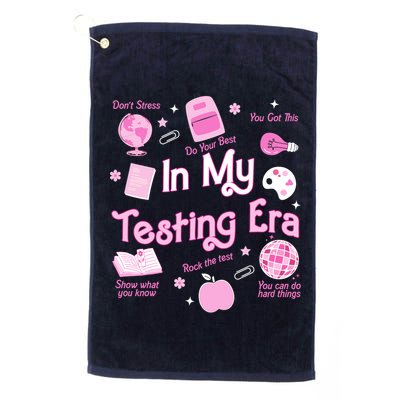 In My Testing Era Teachers Student Rock Testing Day Golf Towel