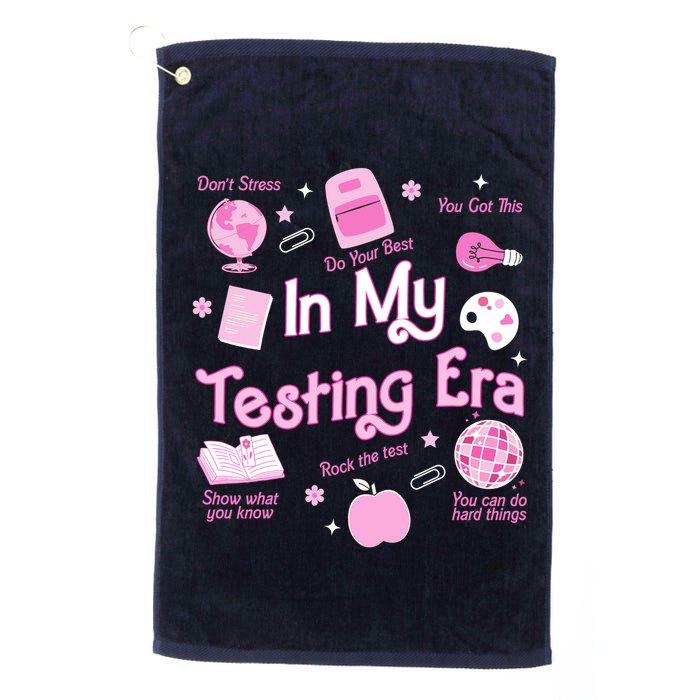 In My Testing Era Teachers Student Rock Testing Day Golf Towel